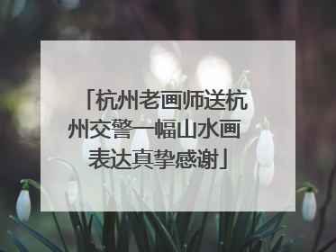 杭州老画师送杭州交警一幅山水画 表达真挚感谢