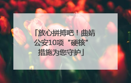 放心拼搏吧！曲靖公安10项“硬核”措施为您守护