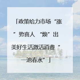 政策给力市场“涨”势喜人 “焕”出美好生活激活消费“一池春水”