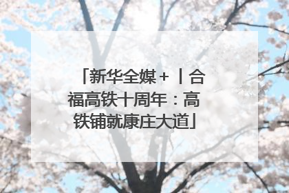 新华全媒＋丨合福高铁十周年：高铁铺就康庄大道