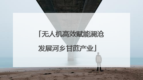无人机高效赋能澜沧发展河乡甘蔗产业