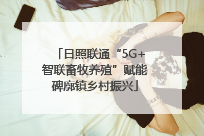 日照联通“5G+智联畜牧养殖”赋能碑廓镇乡村振兴