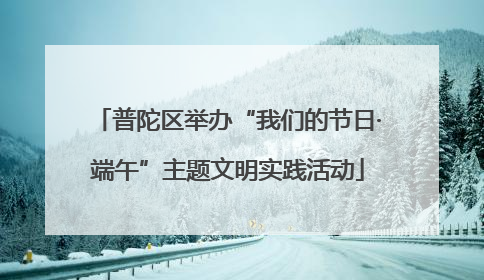 普陀区举办“我们的节日·端午”主题文明实践活动
