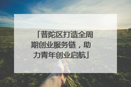 普陀区打造全周期创业服务链，助力青年创业启航