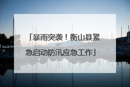 暴雨突袭！衡山县紧急启动防汛应急工作
