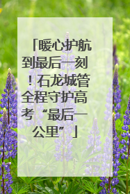 暖心护航到最后一刻！石龙城管全程守护高考“最后一公里”