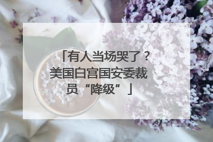 有人当场哭了？美国白宫国安委裁员“降级”