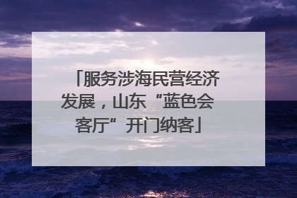 服务涉海民营经济发展，山东“蓝色会客厅”开门纳客