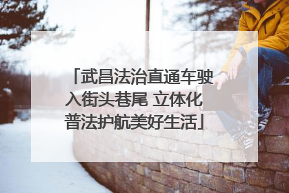 武昌法治直通车驶入街头巷尾 立体化普法护航美好生活