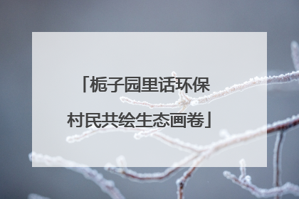 栀子园里话环保 村民共绘生态画卷