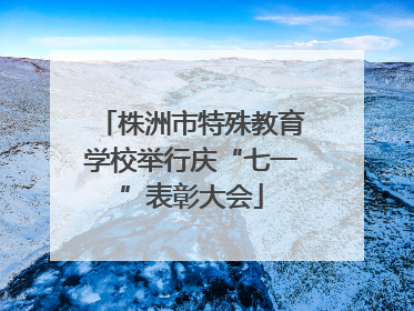 株洲市特殊教育学校举行庆“七一”表彰大会