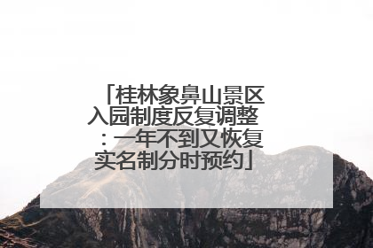 桂林象鼻山景区入园制度反复调整：一年不到又恢复实名制分时预约