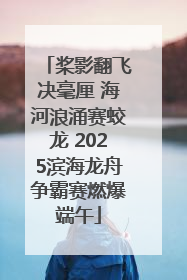 桨影翻飞决毫厘 海河浪涌赛蛟龙 2025滨海龙舟争霸赛燃爆端午