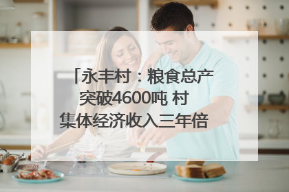 永丰村：粮食总产突破4600吨 村集体经济收入三年倍增｜牵挂的村