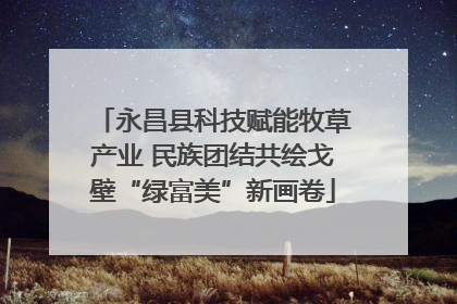 永昌县科技赋能牧草产业 民族团结共绘戈壁“绿富美”新画卷
