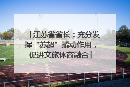江苏省省长：充分发挥“苏超”撬动作用，促进文旅体商融合