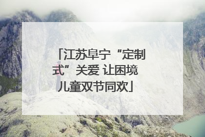 江苏阜宁“定制式”关爱 让困境儿童双节同欢