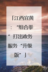 江西宜黄：“组合拳”打出政务服务“升级版”