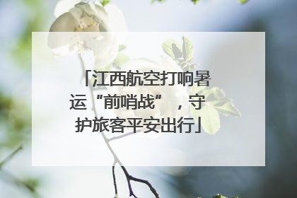 江西航空打响暑运“前哨战”，守护旅客平安出行