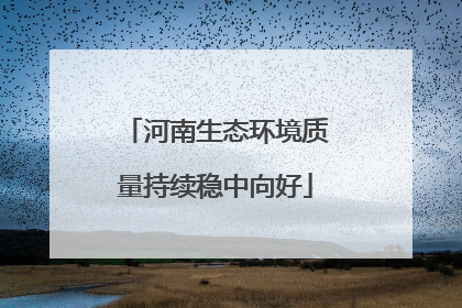 河南生态环境质量持续稳中向好