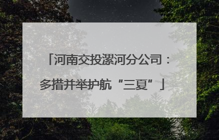河南交投漯河分公司：多措并举护航“三夏”