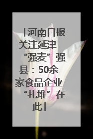 河南日报关注延津 “强麦”强县：50余家食品企业“扎堆”在此