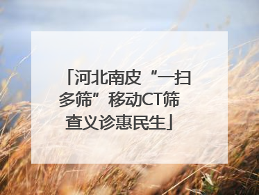 河北南皮“一扫多筛”移动CT筛查义诊惠民生