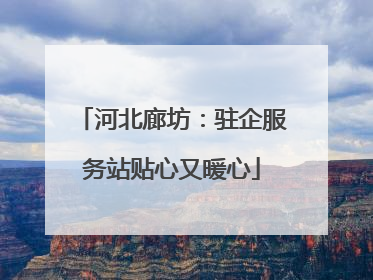 河北廊坊：驻企服务站贴心又暖心