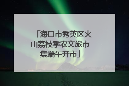 海口市秀英区火山荔枝季农文旅市集端午开市