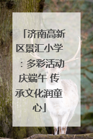 济南高新区景汇小学：多彩活动庆端午 传承文化润童心