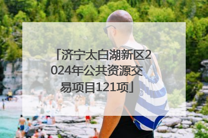 济宁太白湖新区2024年公共资源交易项目121项