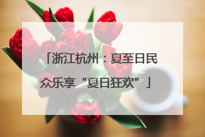 浙江杭州：夏至日民众乐享“夏日狂欢”