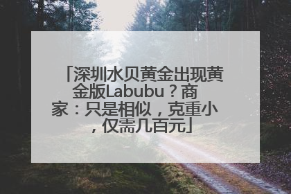 深圳水贝黄金出现黄金版Labubu?商家:只是相似,克重小,仅需几百元