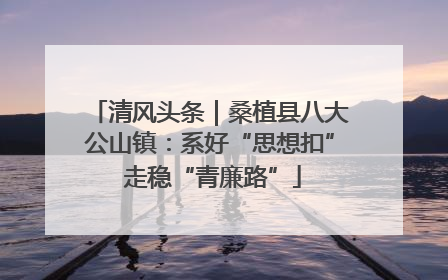 清风头条｜桑植县八大公山镇：系好“思想扣” 走稳“青廉路”