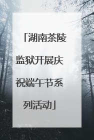 湖南茶陵监狱开展庆祝端午节系列活动