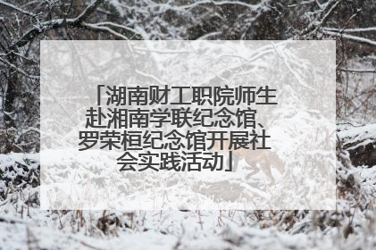 湖南财工职院师生赴湘南学联纪念馆、罗荣桓纪念馆开展社会实践活动