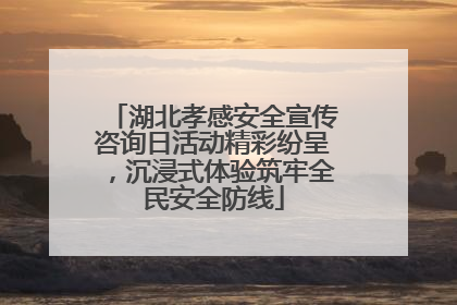 湖北孝感安全宣传咨询日活动精彩纷呈，沉浸式体验筑牢全民安全防线