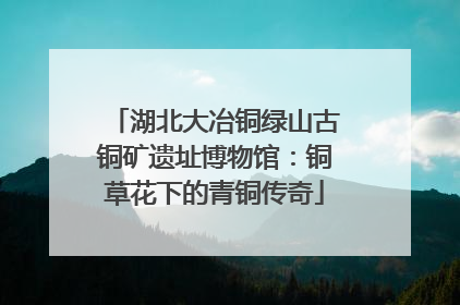湖北大冶铜绿山古铜矿遗址博物馆：铜草花下的青铜传奇