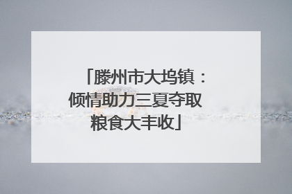 滕州市大坞镇：倾情助力三夏夺取粮食大丰收