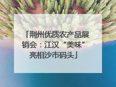 荆州优质农产品展销会：江汉“美味”亮相沙市码头