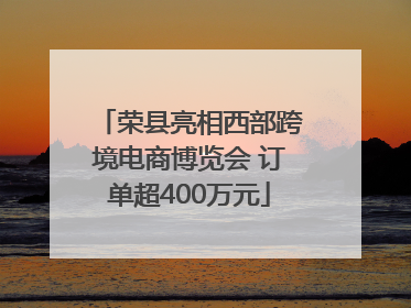 荣县亮相西部跨境电商博览会 订单超400万元