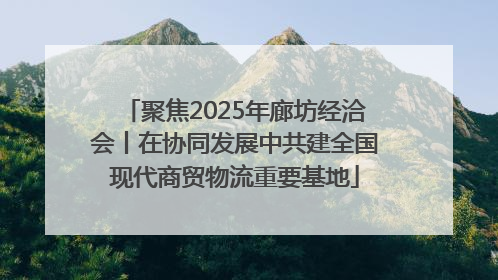聚焦2025年廊坊经洽会丨在协同发展中共建全国现代商贸物流重要基地