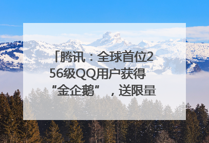 腾讯：全球首位256级QQ用户获得“金企鹅”，送限量版神秘惊喜等礼物