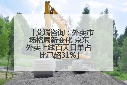 艾瑞咨询：外卖市场格局新变化 京东外卖上线百天日单占比已超31%