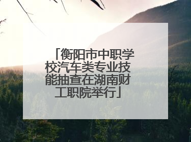 衡阳市中职学校汽车类专业技能抽查在湖南财工职院举行