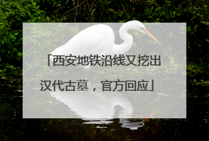 西安地铁沿线又挖出汉代古墓，官方回应