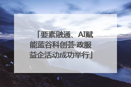 要素融通、AI赋能蓝谷科创荟·政服益企活动成功举行