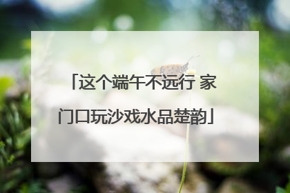这个端午不远行 家门口玩沙戏水品楚韵