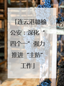 连云港赣榆公安：深化“四个一”强力推进“主防”工作