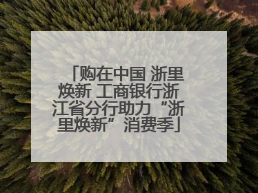 购在中国 浙里焕新 工商银行浙江省分行助力“浙里焕新”消费季